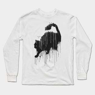 Dripping paint cat Long Sleeve T-Shirt